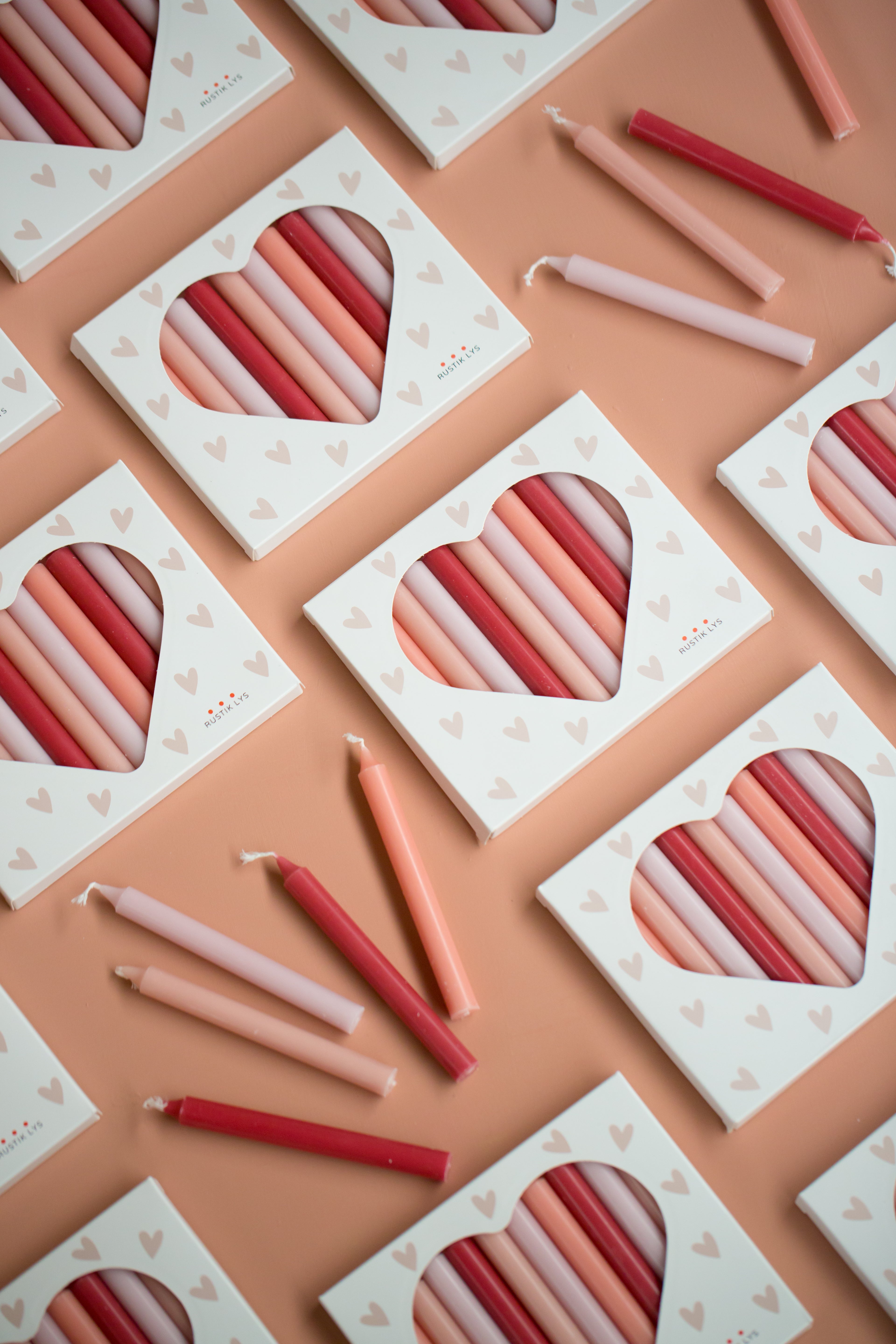 Valentinstagskerzen | Rustik Lys | Kerzen | 12 Stück | zum Muttertag