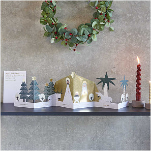 Holy-Family-Klappkarte | zum Versenden oder selbst aufstellen | mit Veredlung und Umschlag