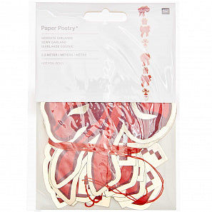 PAPER POETRY GENÄHTE GIRLANDE SCHLEIFEN 2,3M