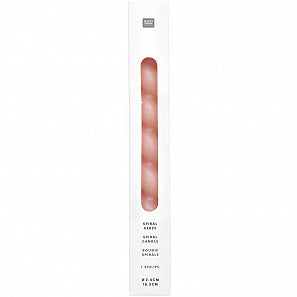 Spiralkerze 18,5cm groß | Smokey-Rosa| Set | Rico Design