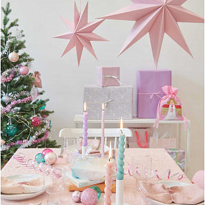 Spiralkerze 18,5cm groß | Smokey-Rosa| Set | Rico Design