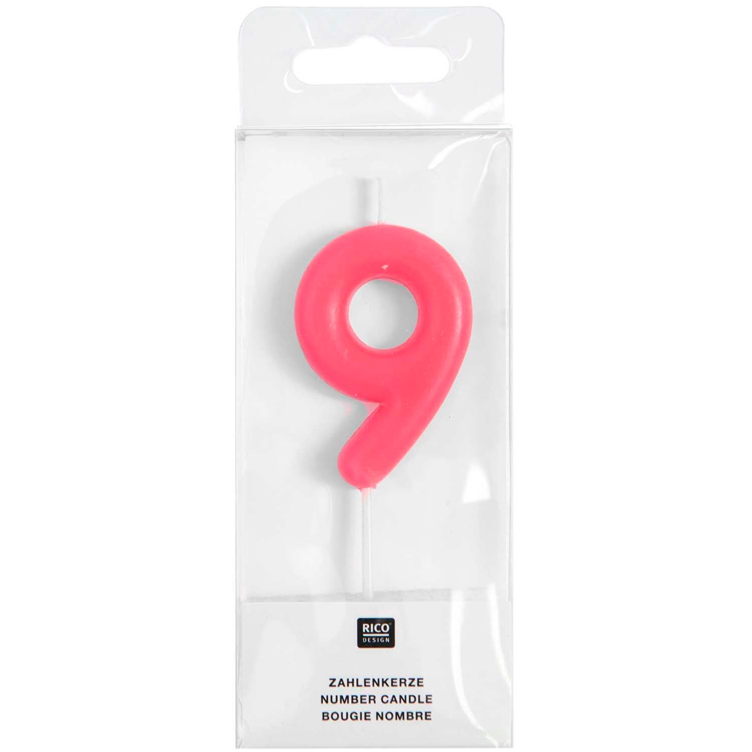 Geburtstagszahl | Zahlenkerze | Rico | NEONPINK