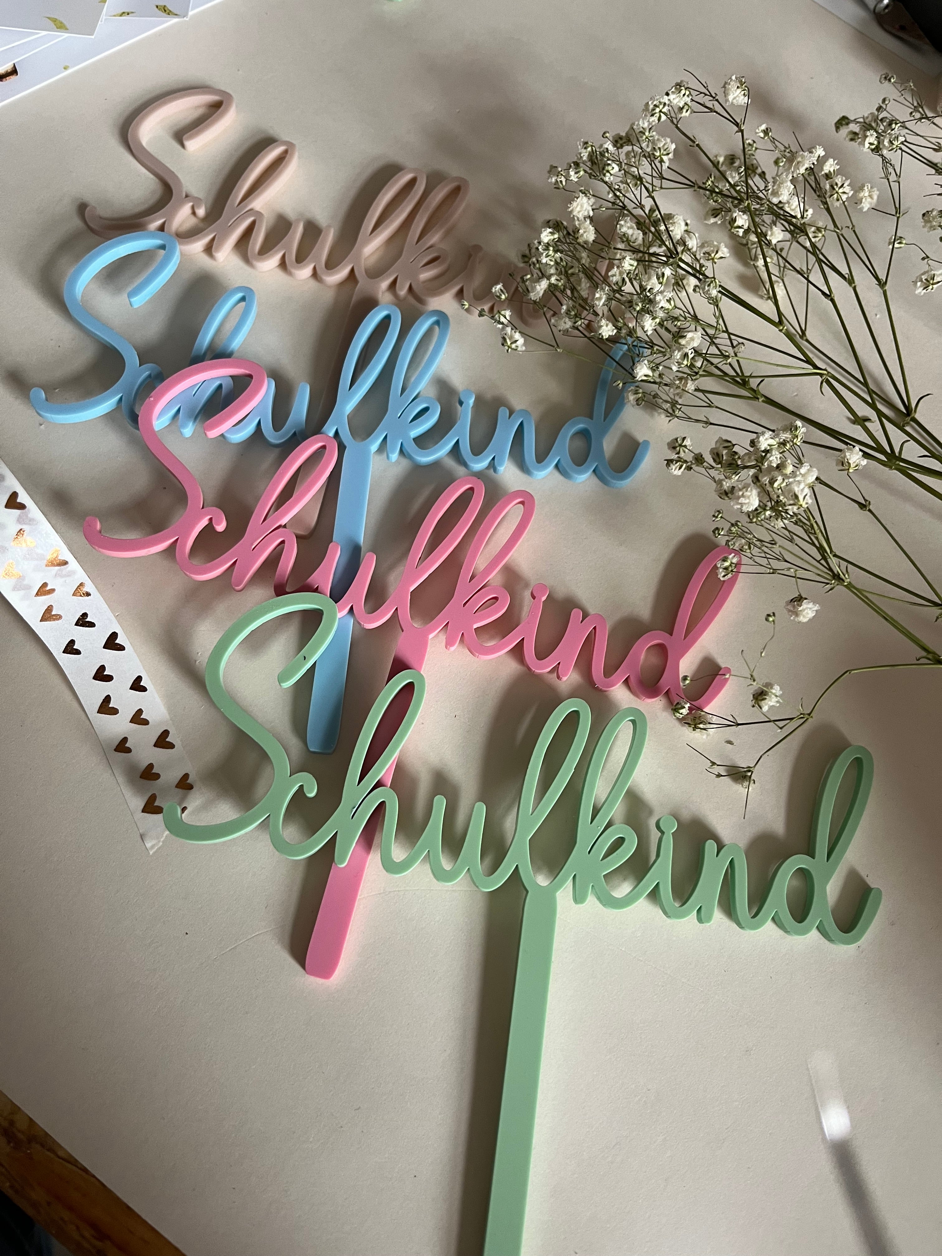 Caketopper Schulkind | aus Holz oder Acryl