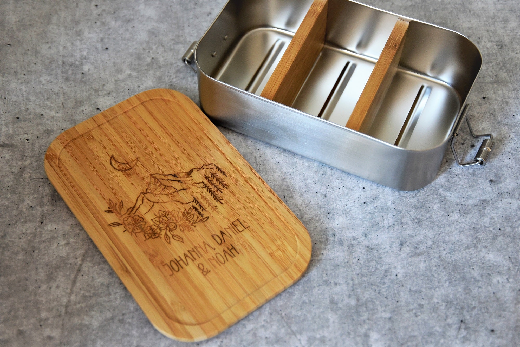 Brotdose für Erwachsene | Bergliebe | Hochzeitsgeschenk für Wanderer | Natur