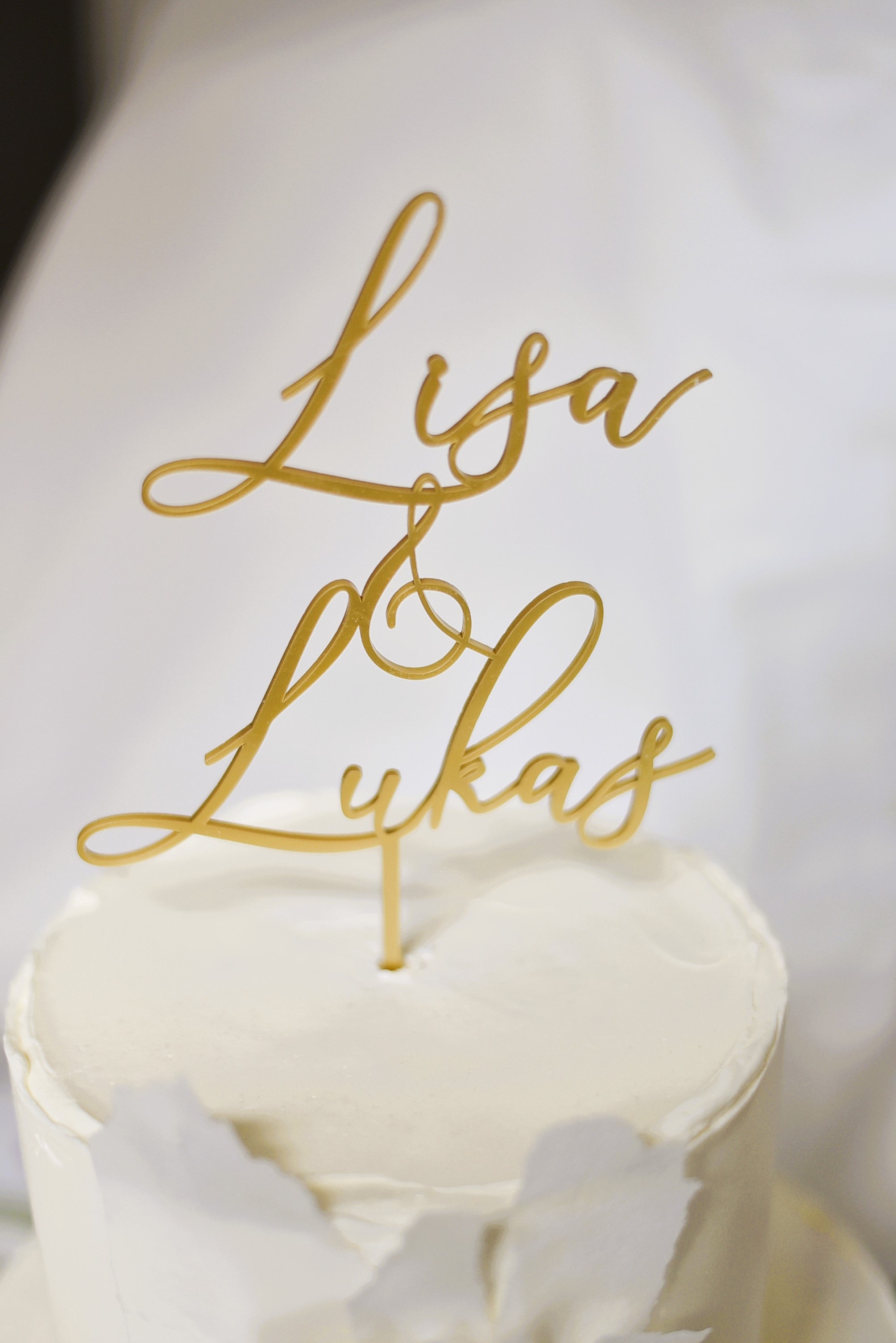 Hochzeitstopper | Bsp: Lisa & Lukas | Caketopper | aus Acryl oder Holz