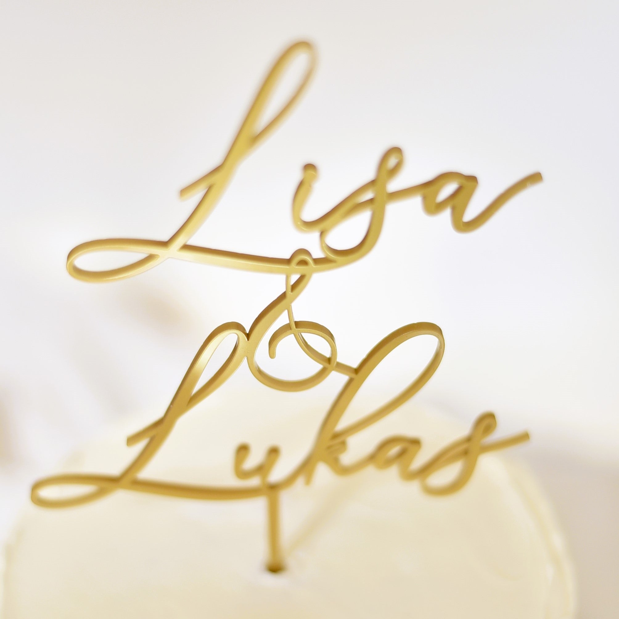 Hochzeitstopper | Bsp: Lisa & Lukas | Caketopper | aus Acryl oder Holz