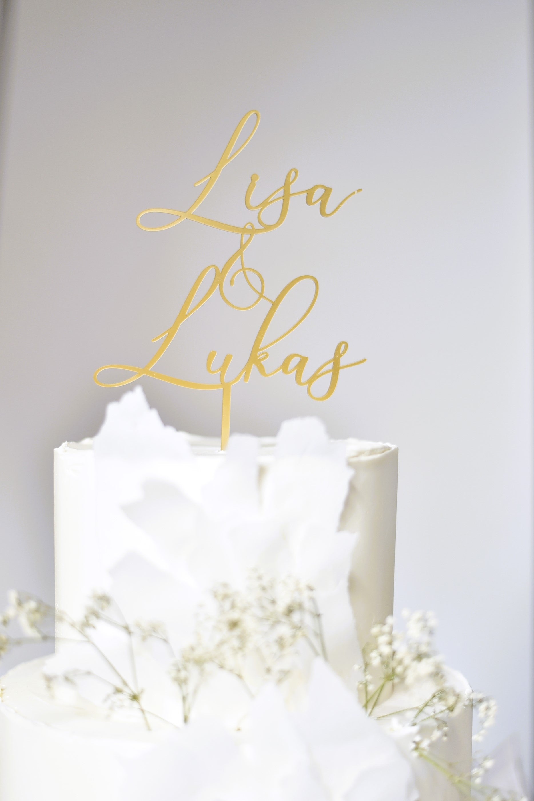 Hochzeitstopper | Bsp: Lisa & Lukas | Caketopper | aus Acryl oder Holz