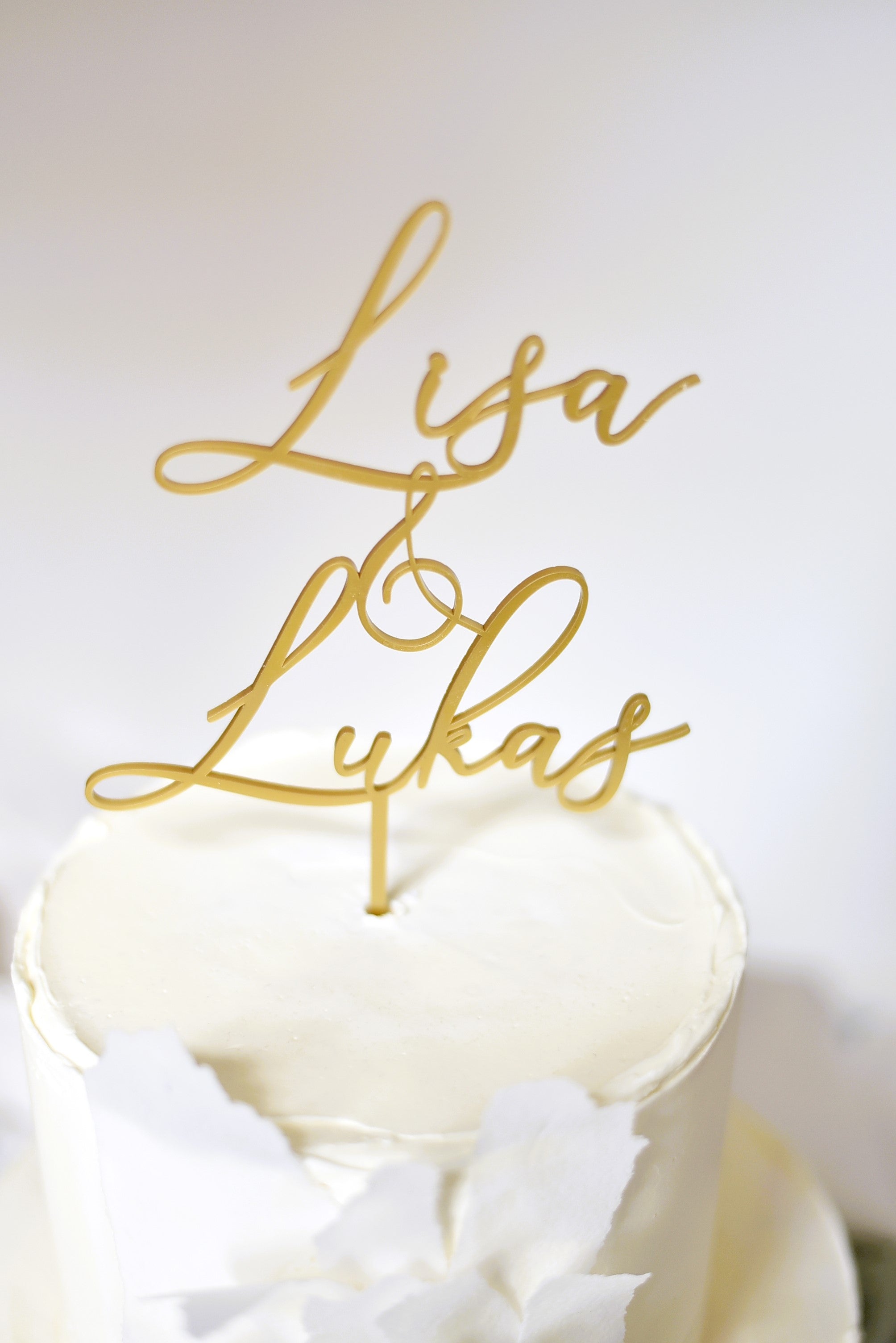 Hochzeitstopper | Bsp: Lisa & Lukas | Caketopper | aus Acryl oder Holz