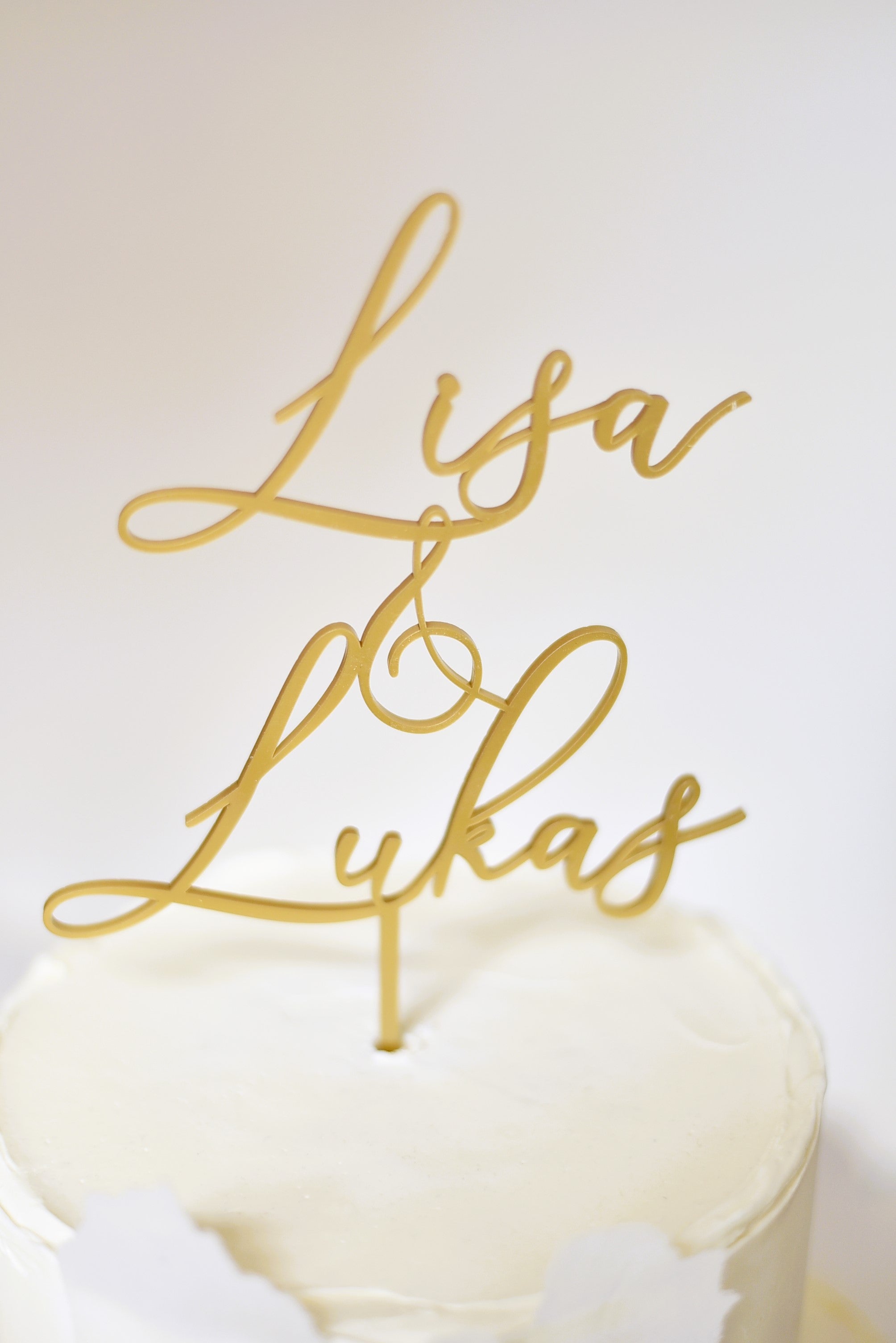 Hochzeitstopper | Bsp: Lisa & Lukas | Caketopper | aus Acryl oder Holz