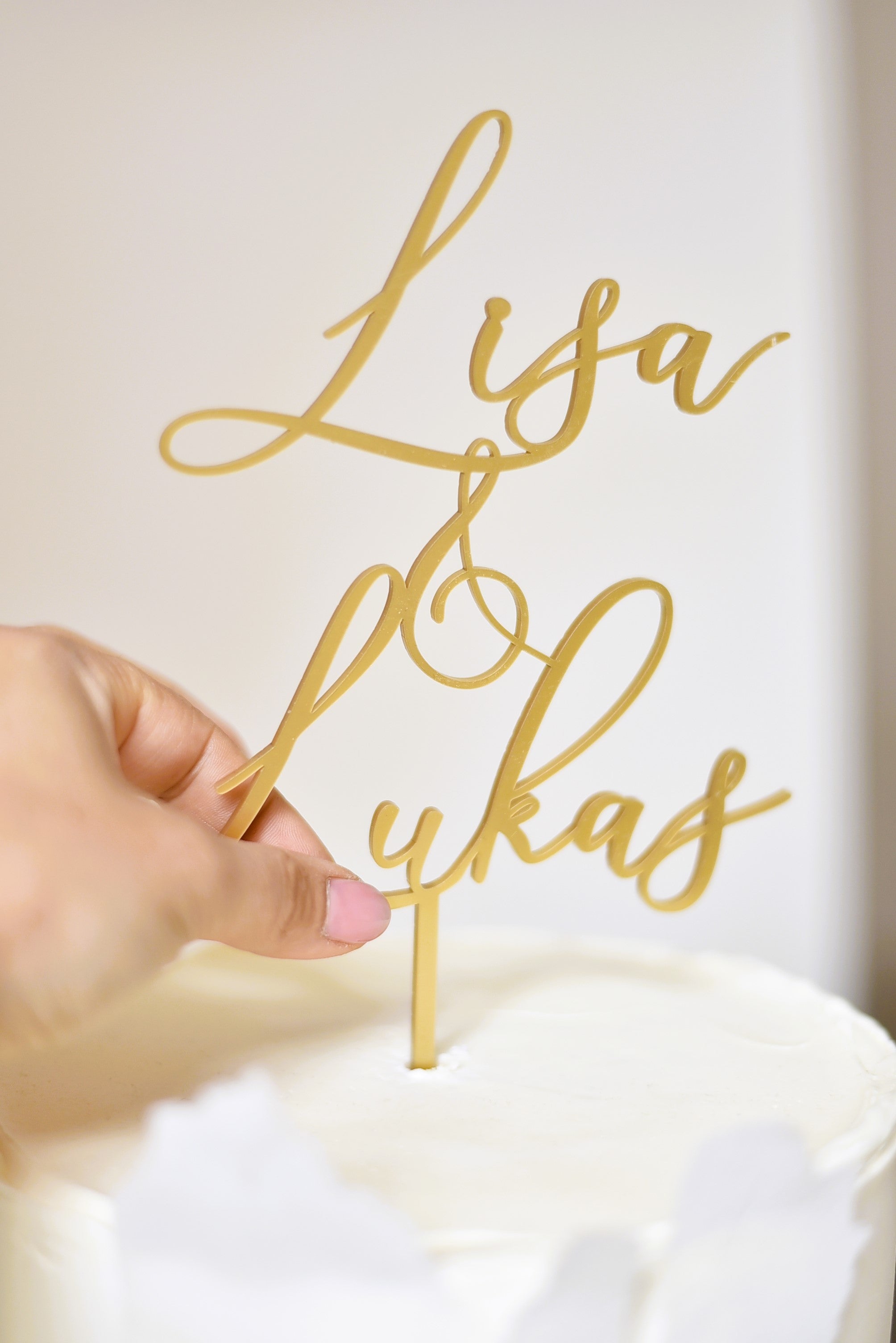 Hochzeitstopper | Bsp: Lisa & Lukas | Caketopper | aus Acryl oder Holz