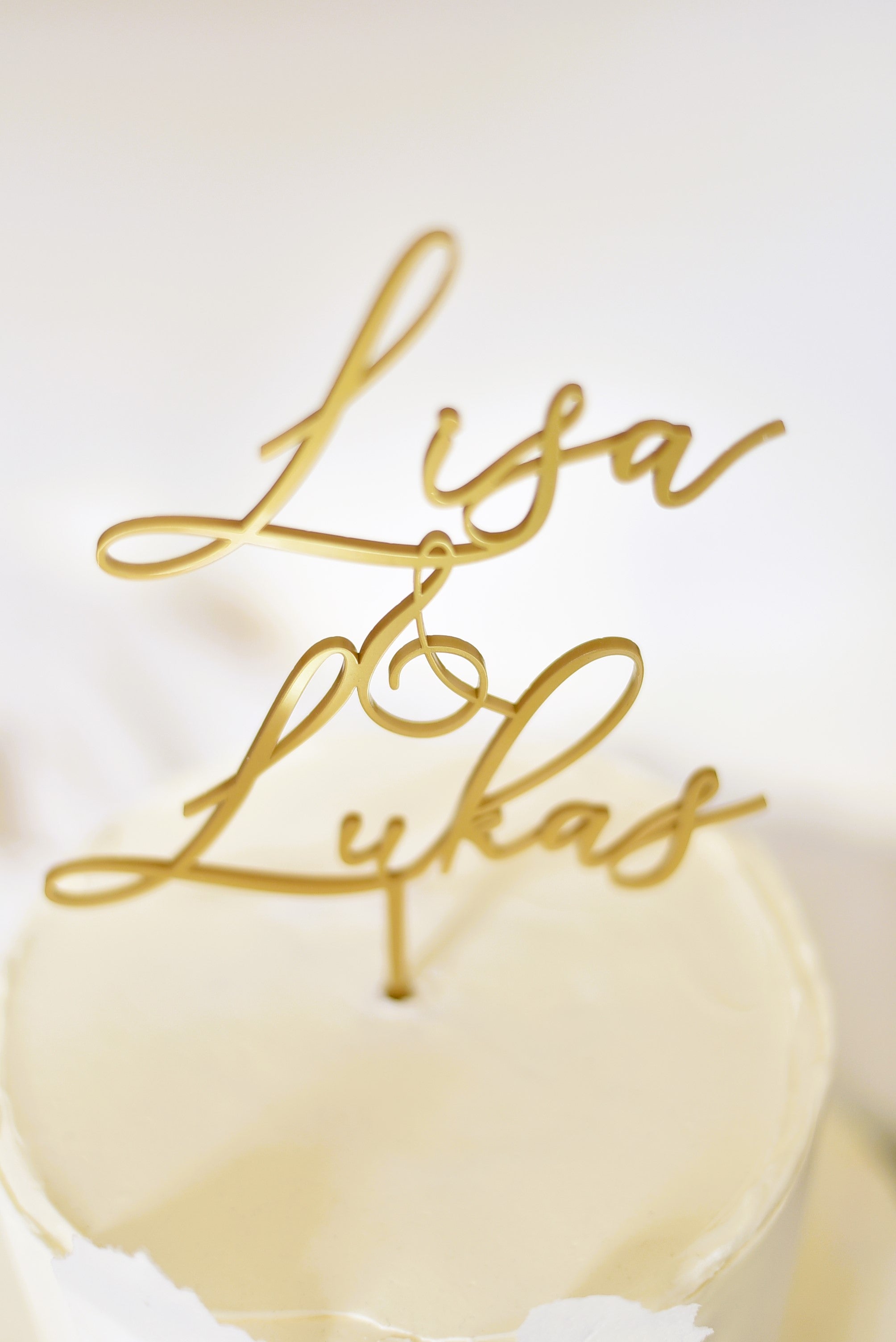 Hochzeitstopper | Bsp: Lisa & Lukas | Caketopper | aus Acryl oder Holz