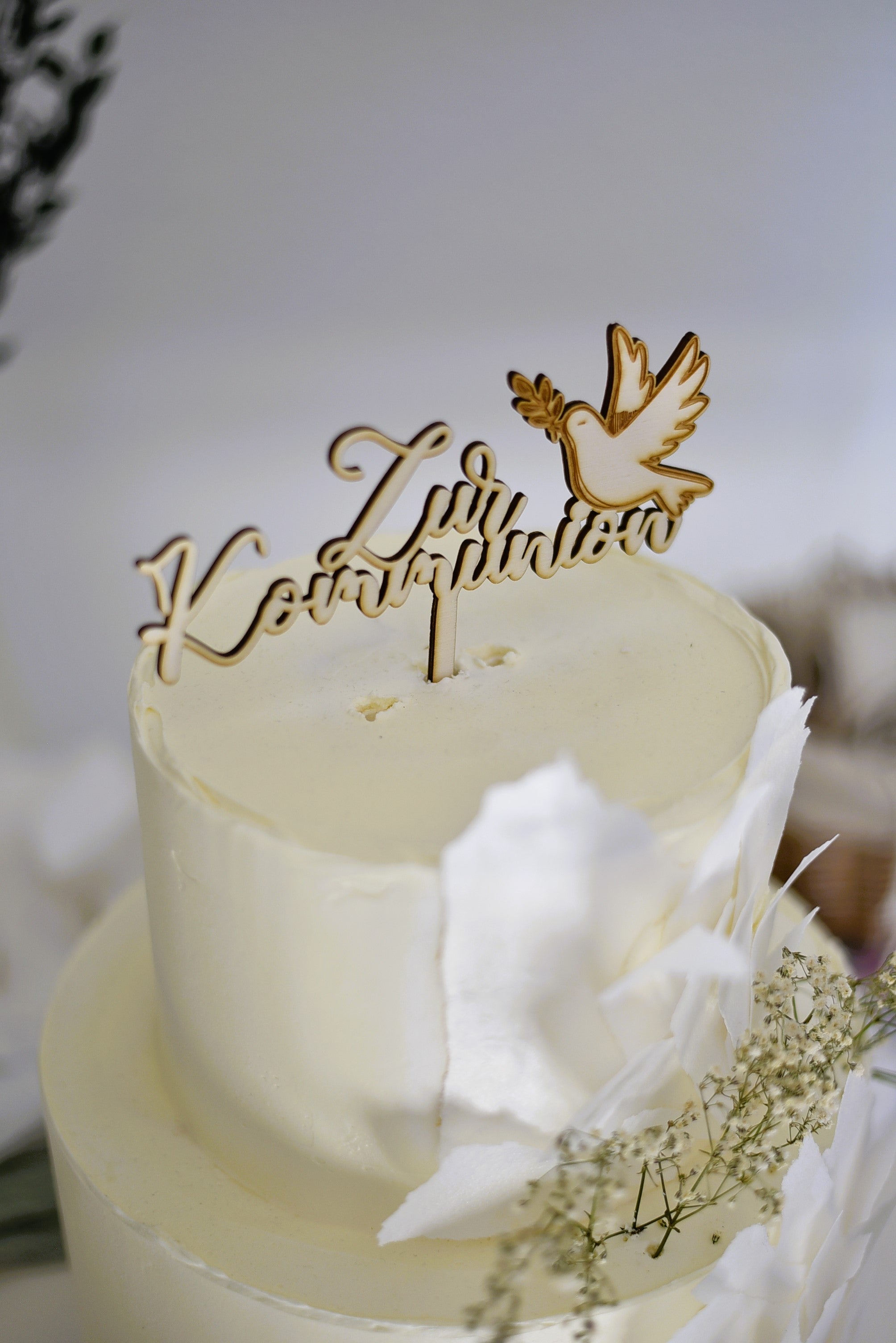 zur Kommunion | Caketopper aus Holz