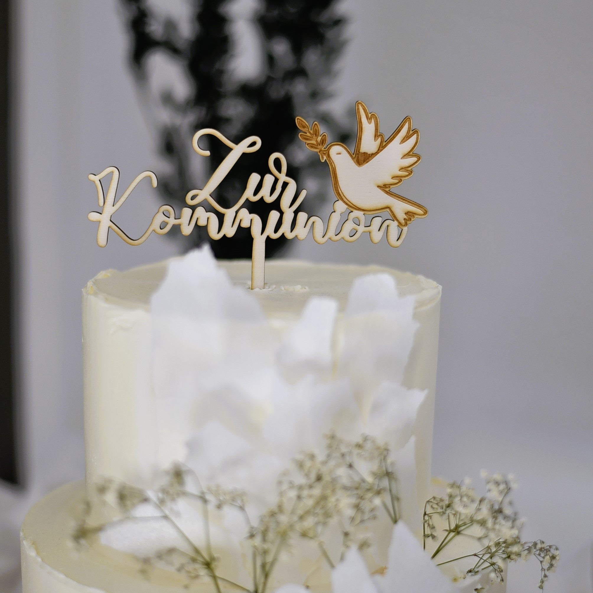 zur Kommunion | Caketopper aus Holz