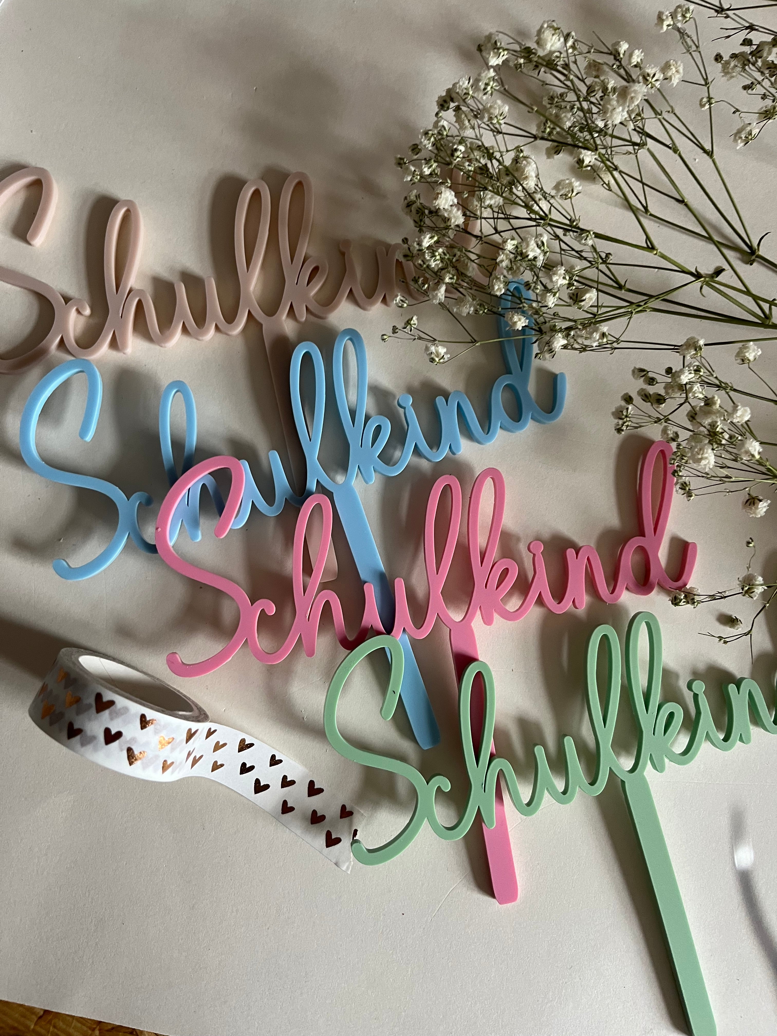 Caketopper Schulkind | aus Holz oder Acryl