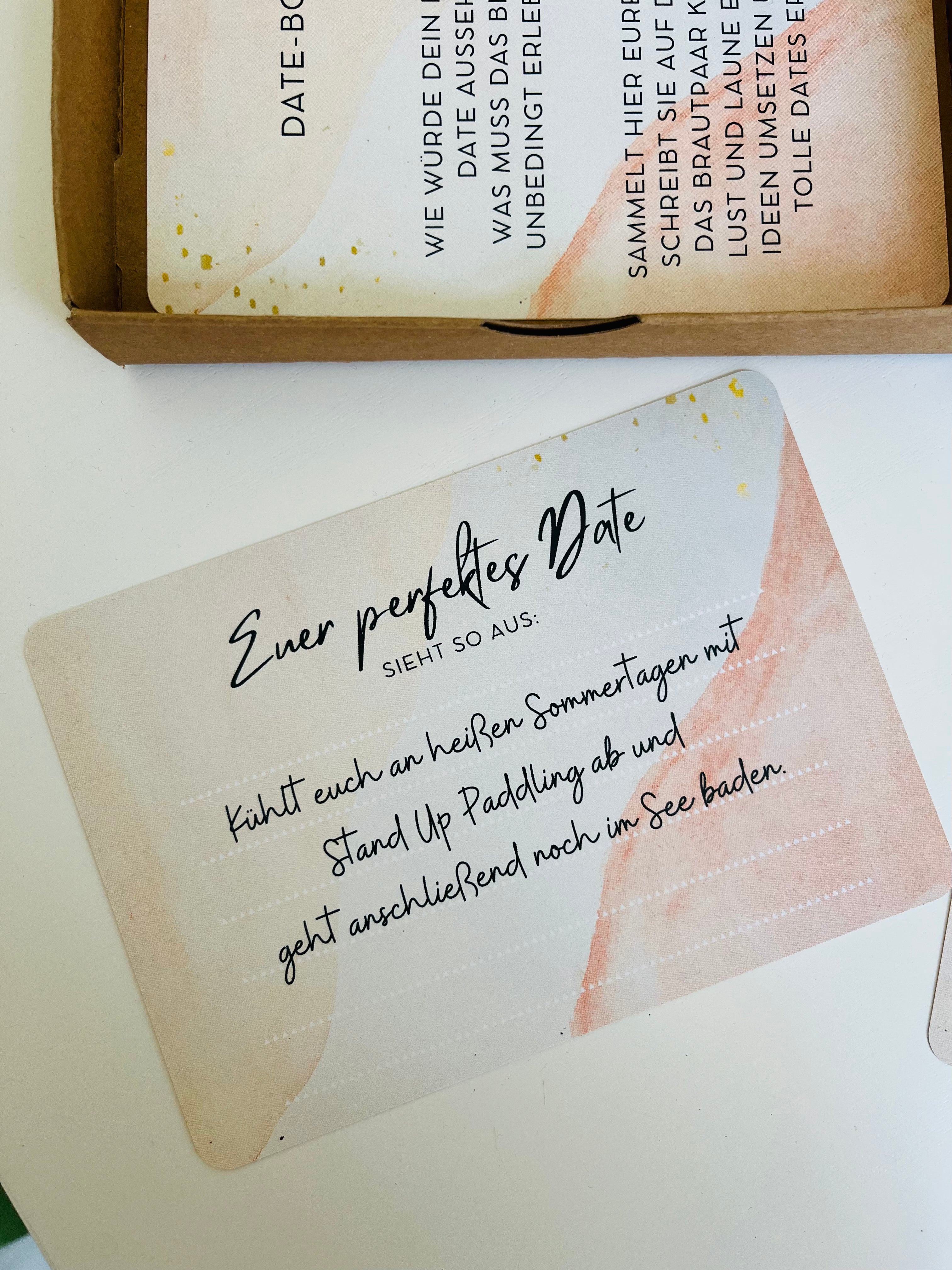 Zeit zu zweit | Ausfüllkarten mit Beispielen | als Hochzeitsgeschenk