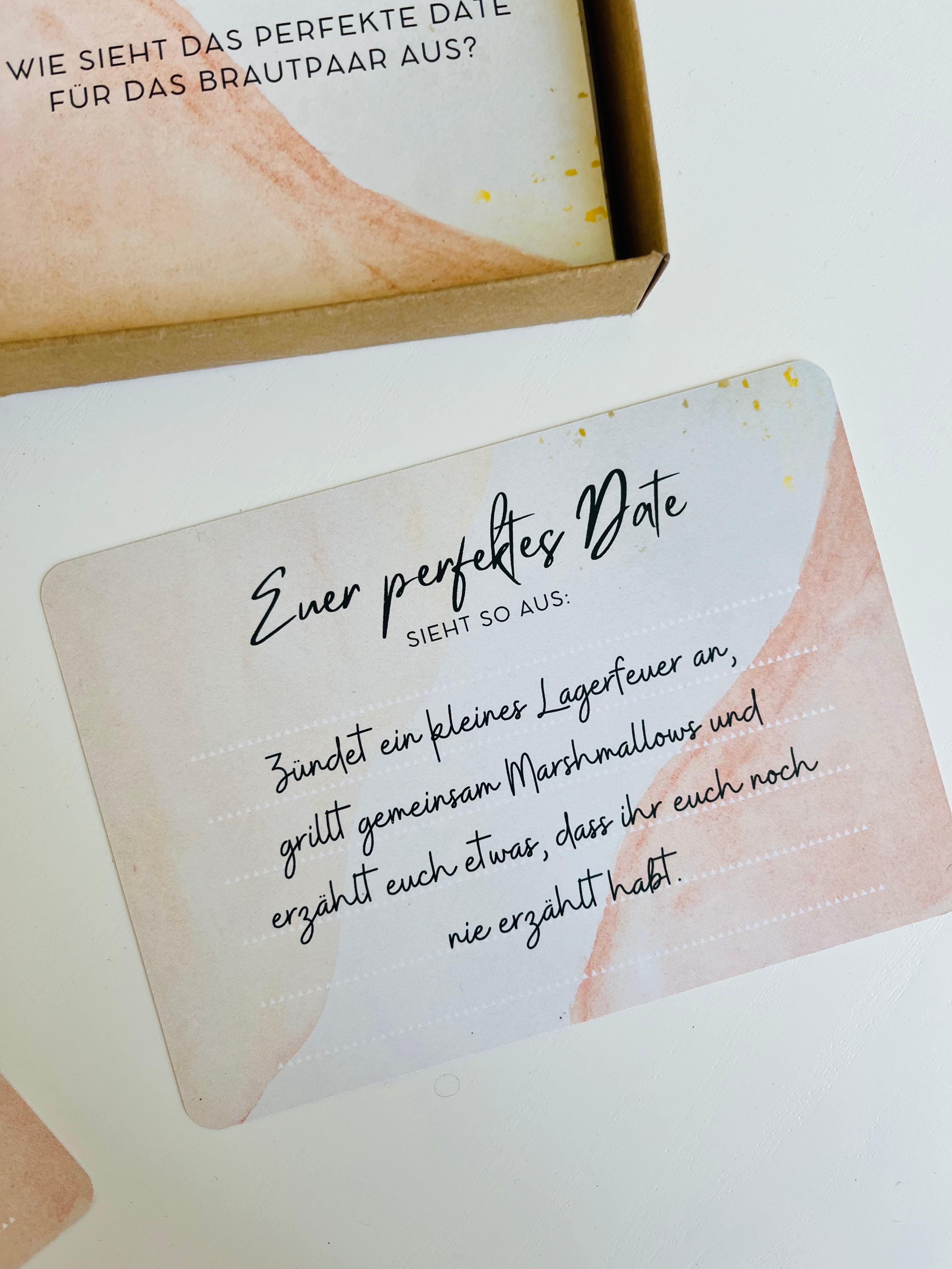 Zeit zu zweit | Ausfüllkarten mit Beispielen | als Hochzeitsgeschenk