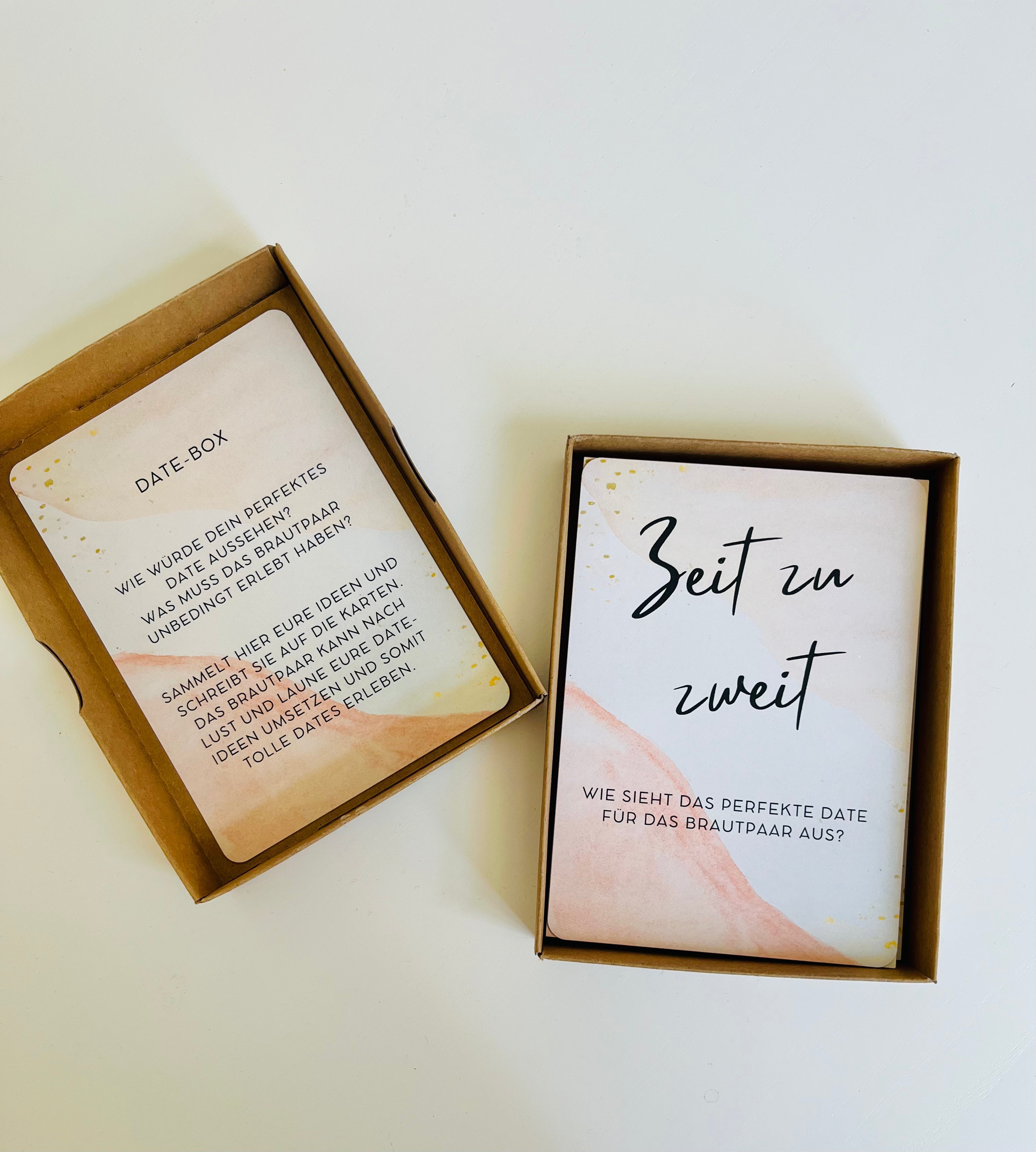 Zeit zu zweit | Ausfüllkarten mit Beispielen | als Hochzeitsgeschenk