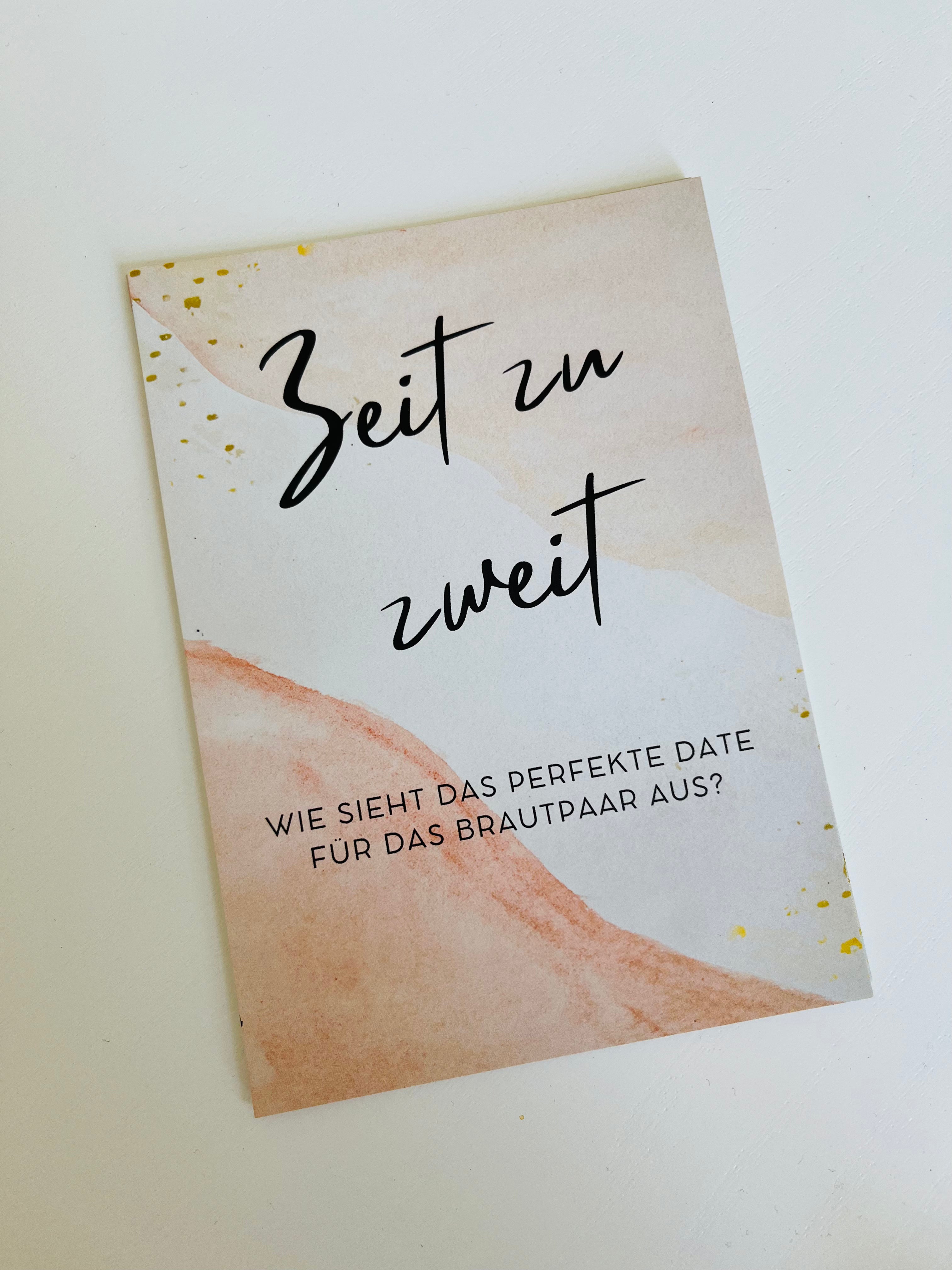 Zeit zu zweit | Ausfüllkarten mit Beispielen | als Hochzeitsgeschenk
