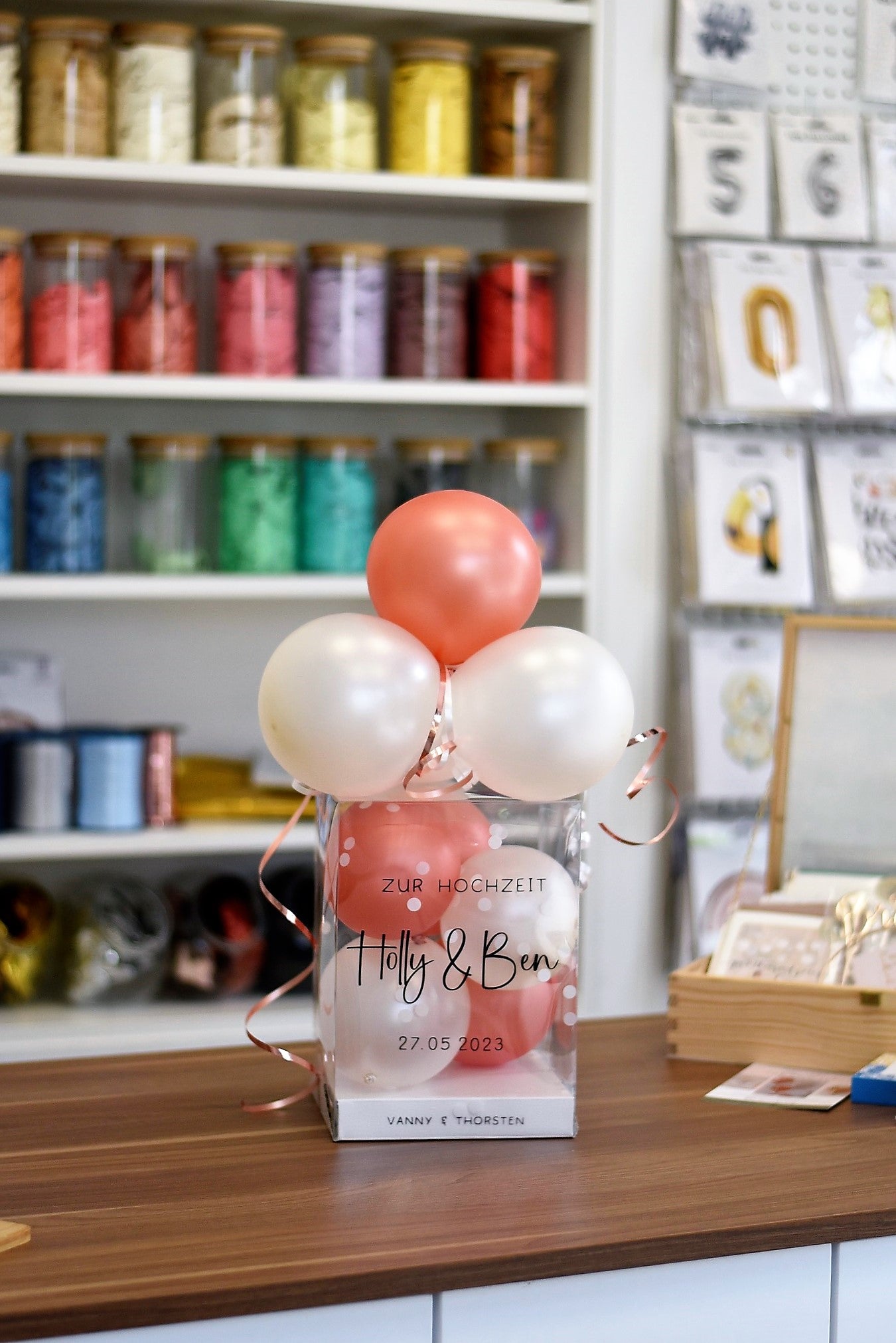 Geld- & Gutscheinballonbox | auch als DIY-Kit | zur Hochzeit | zur Geburt