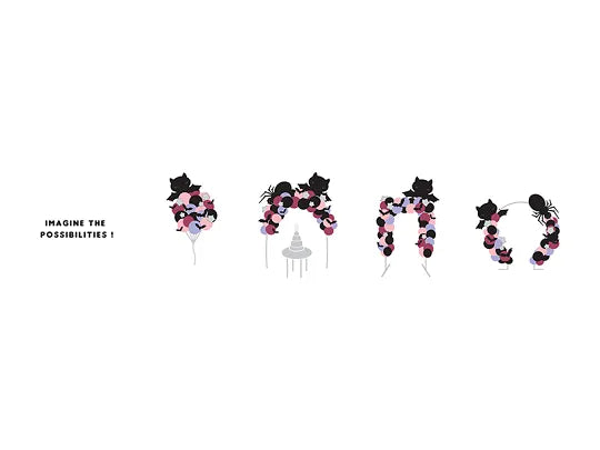 Halloween | komplette Girlande | Riesenspinne