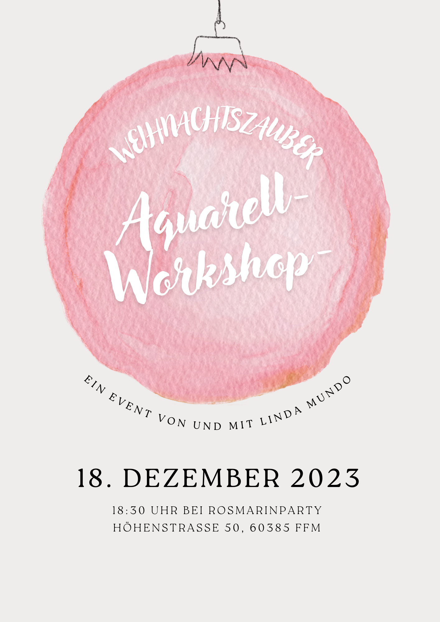 Weihnachtszauber Aquarell Malkurs 08. & 18.12. | von und mit Linda Mundo
