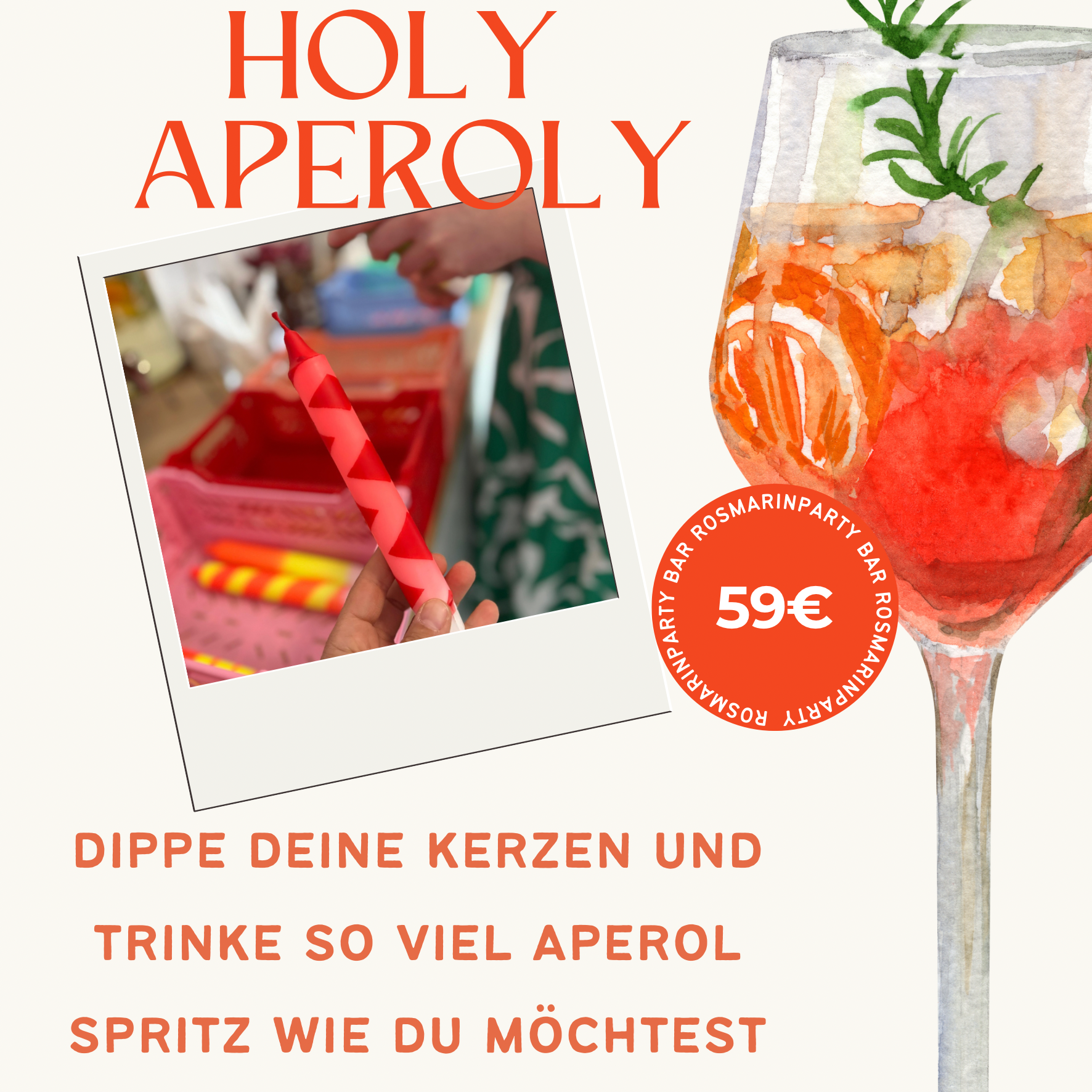 Lady dip dye Workshop "Holy Aperoly" | Kerzen dippen + Afterworkdate | Kreativzeit |