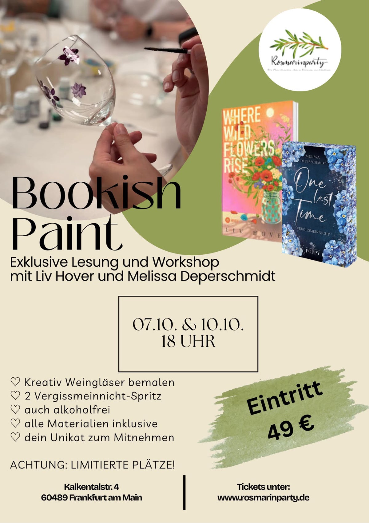 Lesung × Kreativ-Workshop × Vergissmeinnicht-Spritz