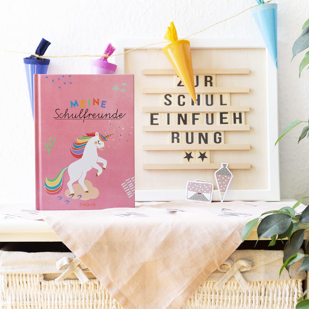 Meine Schulfreunde (Einhorn) | Freundebuch für die Grundschule