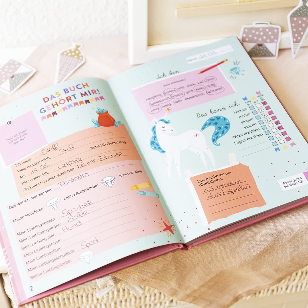 Meine Schulfreunde (Einhorn) | Freundebuch für die Grundschule
