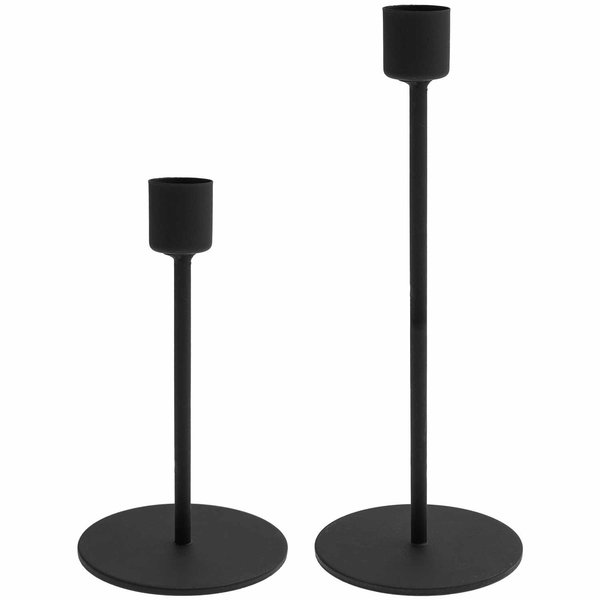 Stielkerzenhalter | Metall | Schwarz me