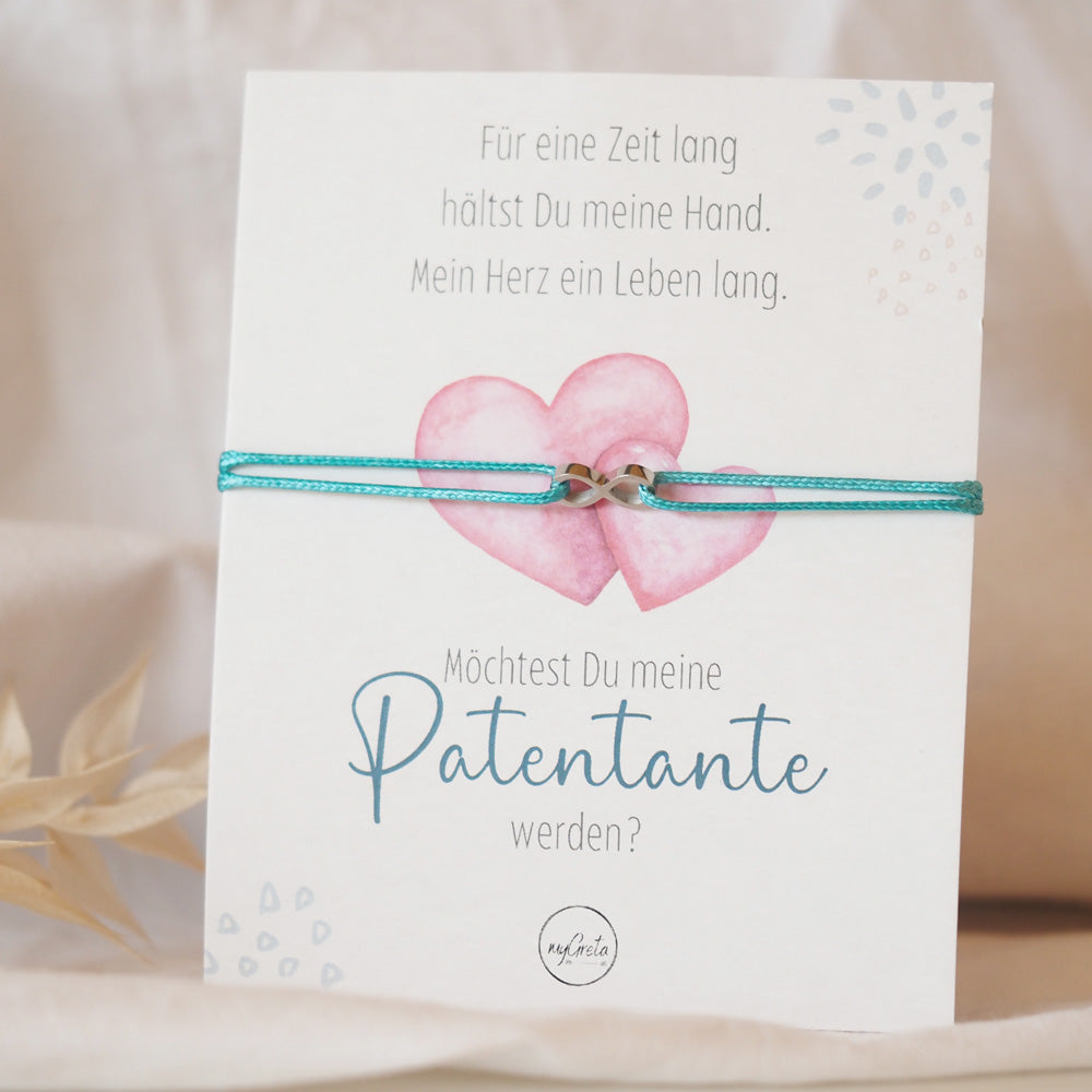 Möchtest du meine Patentante werden? | Armbändchen Set | inkl. Geschenkverpackung | mygreta