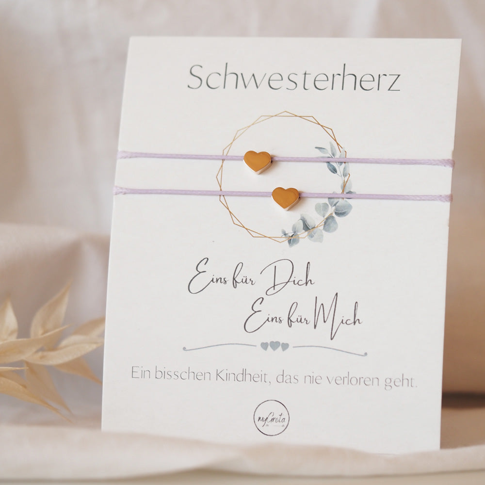 Schwesterherz | Armbändchen Set für dich und deine Schwester | 2er Set | mygreta