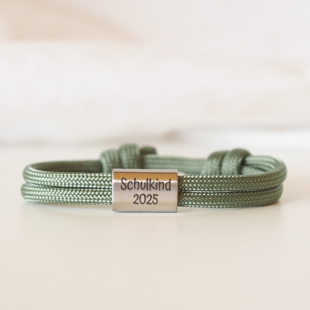 Segeltauarmband Schulkind 2025 grün | mygreta