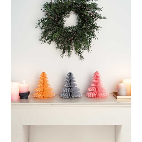 Tanne | Wabenpapier Tannenbäume 20cm | 3 Stück | Pastell-Töne