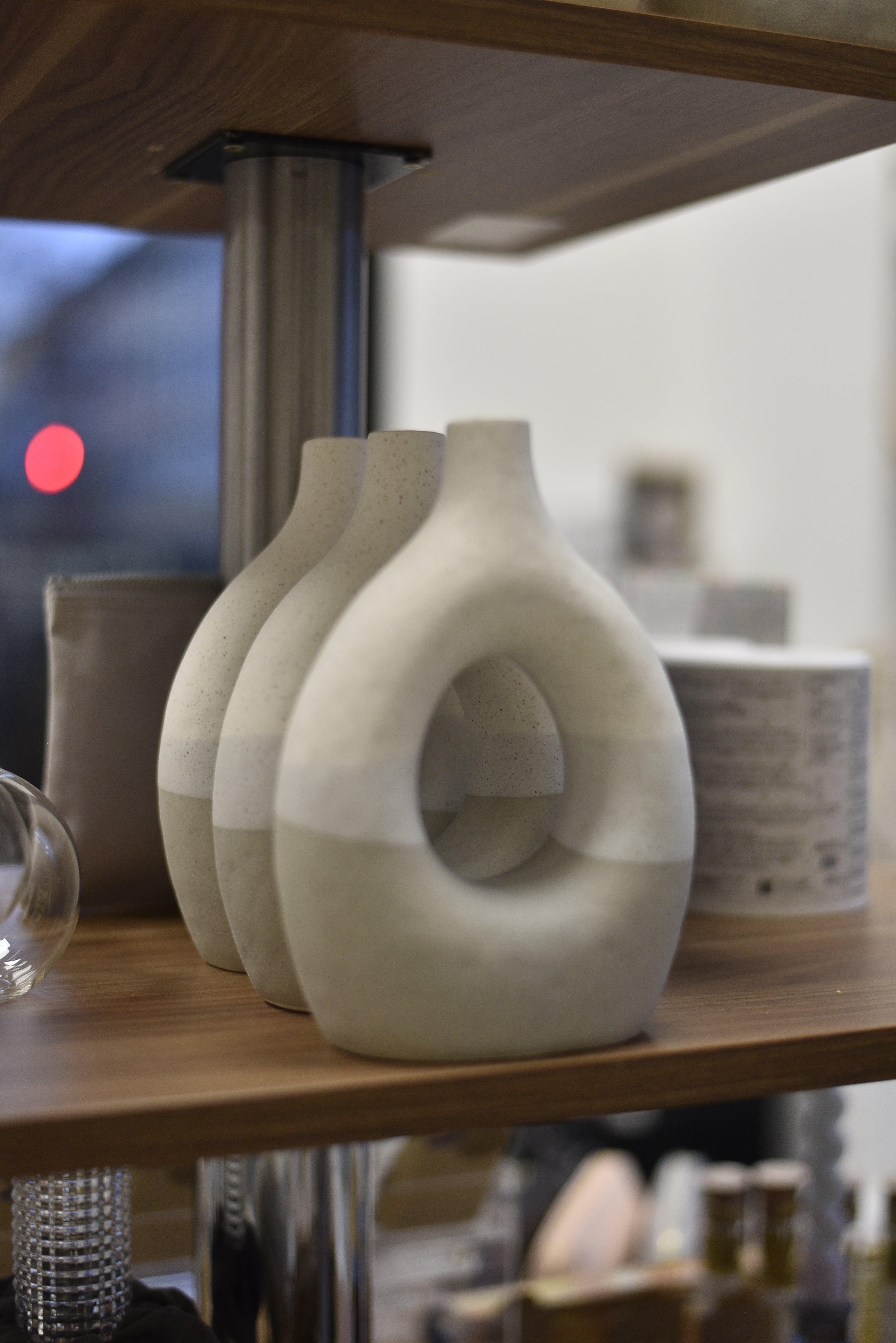Porzellanvase für Trockenblumen | beige