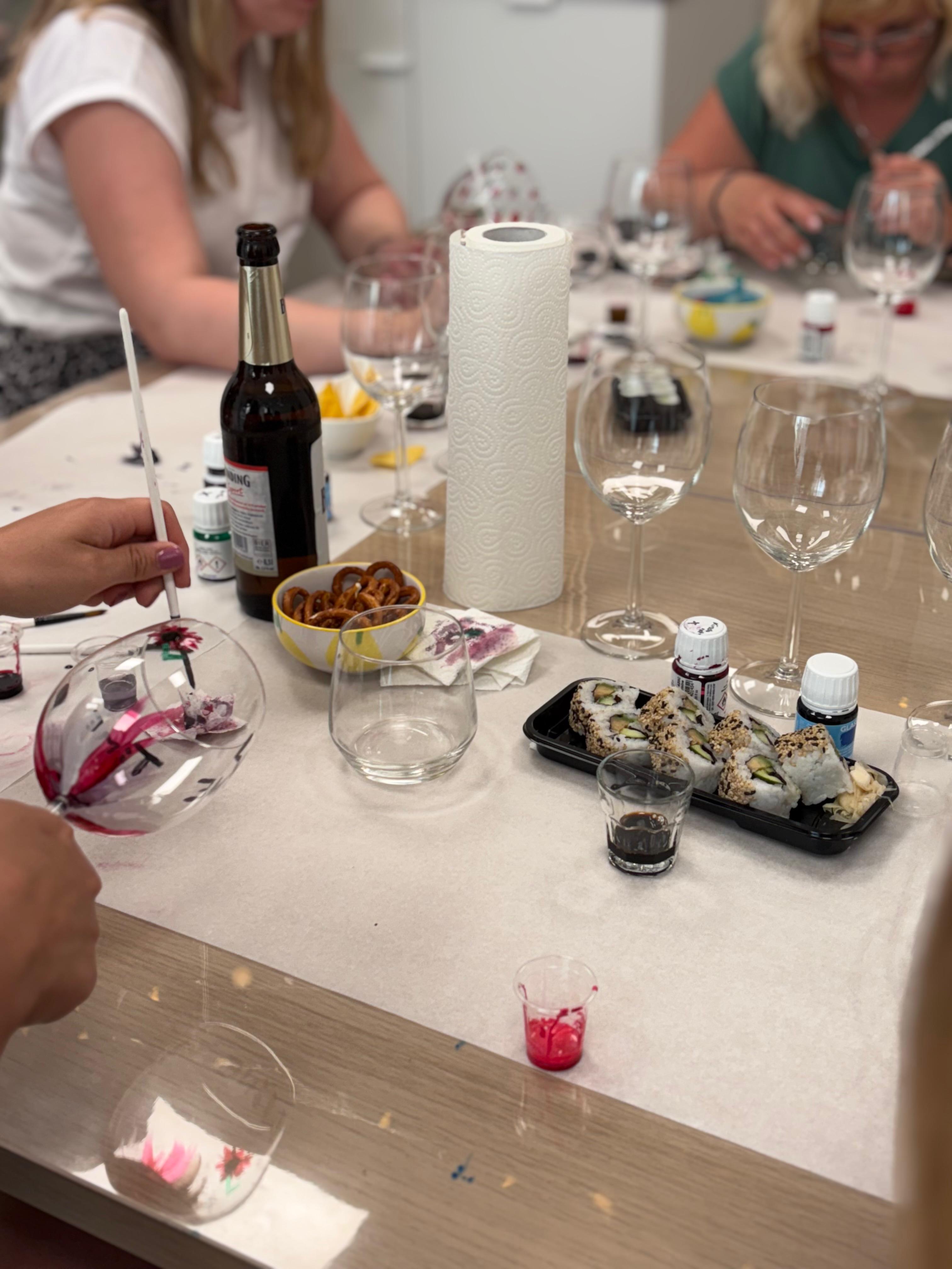 Weingläser-Workshop | JGA Workshop | Kreativ-Mal-Workshop