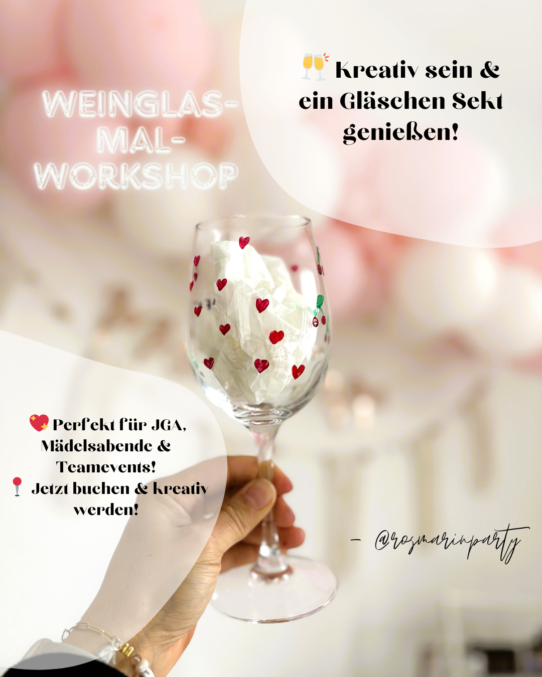 JGA Workshop | Weingläser bemalen | ab 5 Personen buchbar