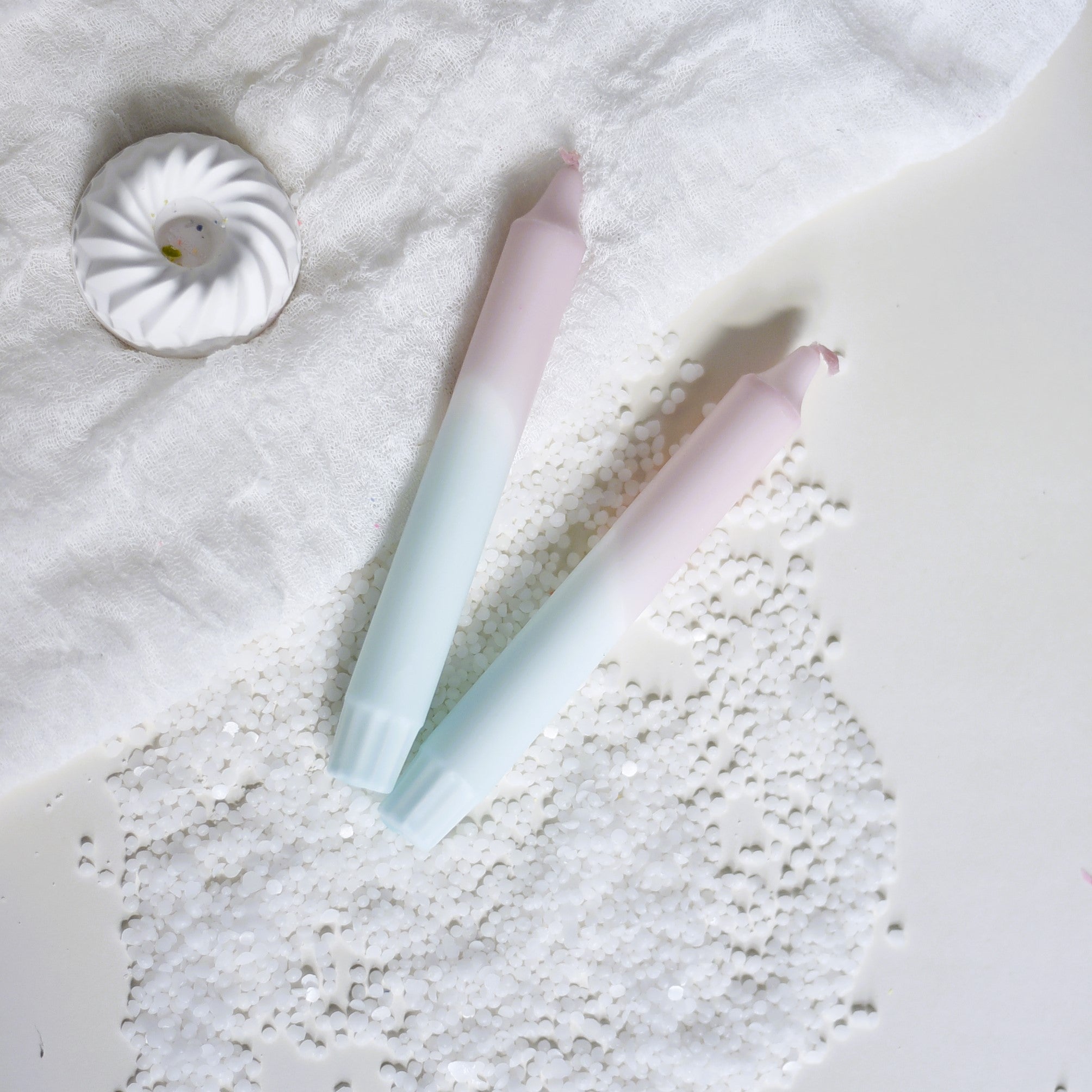 Dip Dye Kerze "zart" | Handmade by Rosmarinparty