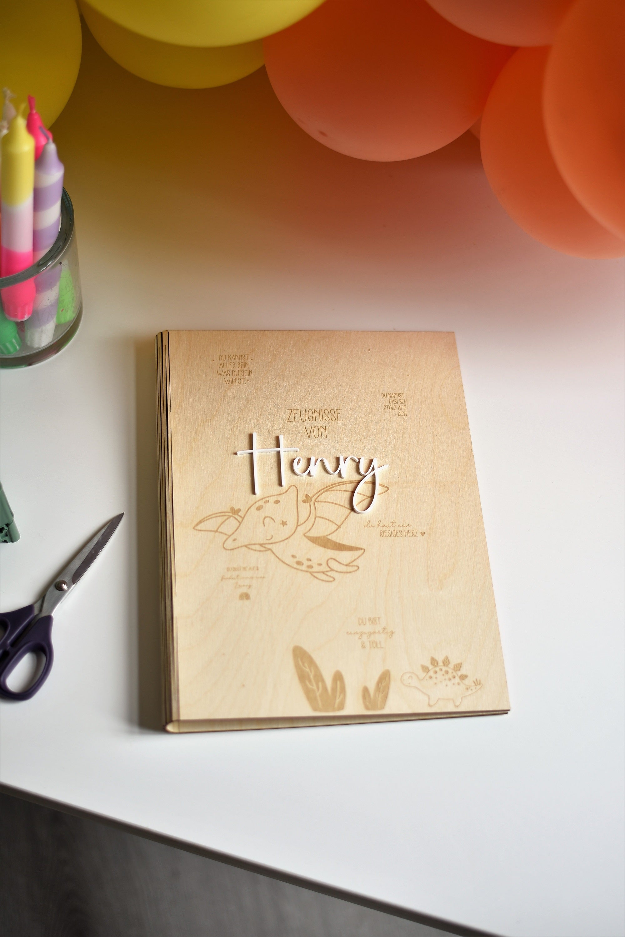 Zeugnismappe Dino | zur Einschulung | Schultüte | Schulstart