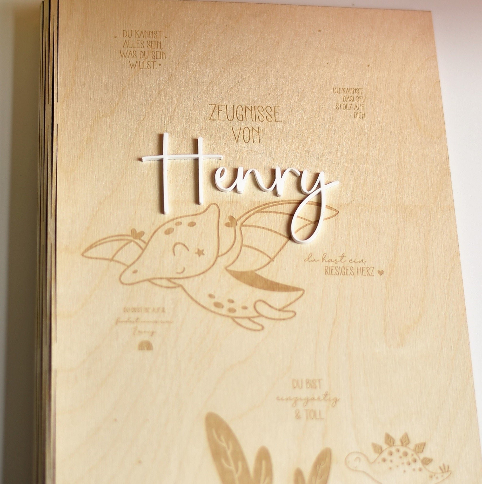 Zeugnismappe Dino | zur Einschulung | Schultüte | Schulstart