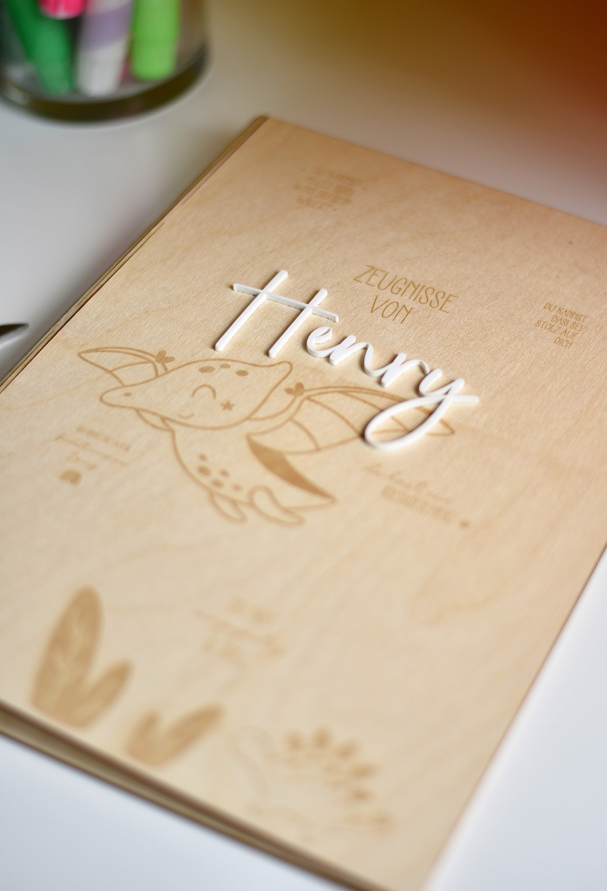 Zeugnismappe Dino | zur Einschulung | Schultüte | Schulstart