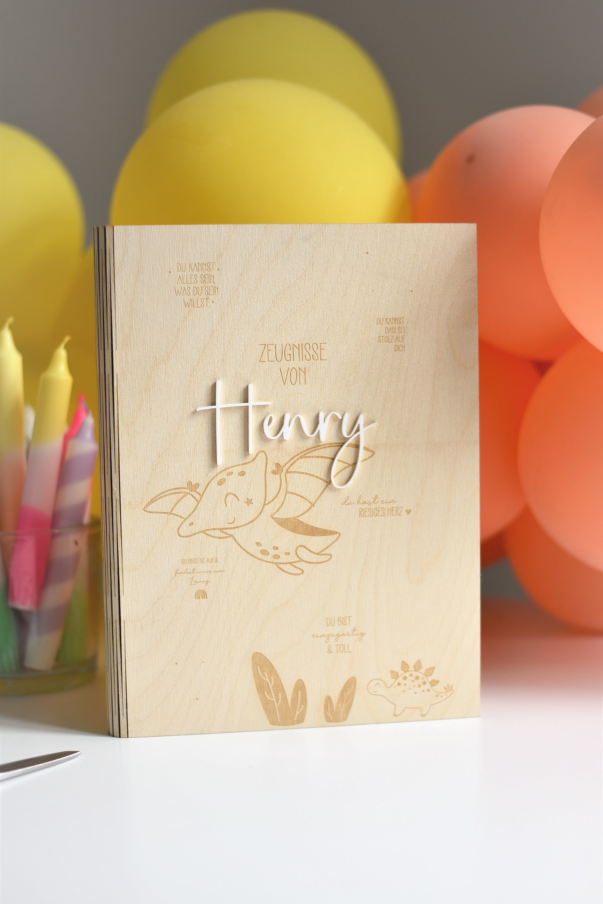 Zeugnismappe Dino | zur Einschulung | Schultüte | Schulstart