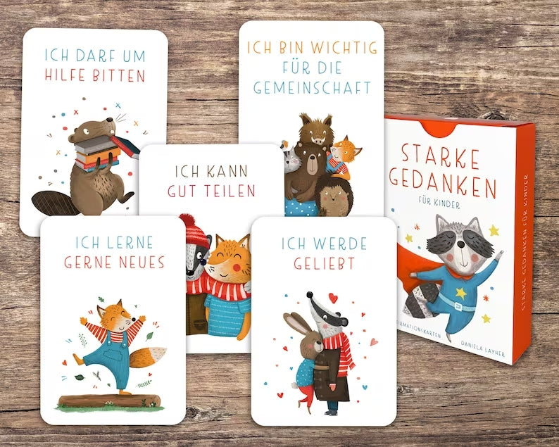 Affirmationskarten für Kinder | spielerisch Selbstliebe, Mut und Vertrauen erlernen & gewinnen