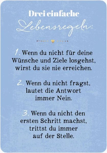 Eines Tages oder Tag eins | Motivationskarten für Zwischendurch