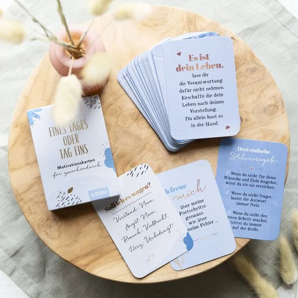 Eines Tages oder Tag eins | Motivationskarten für Zwischendurch