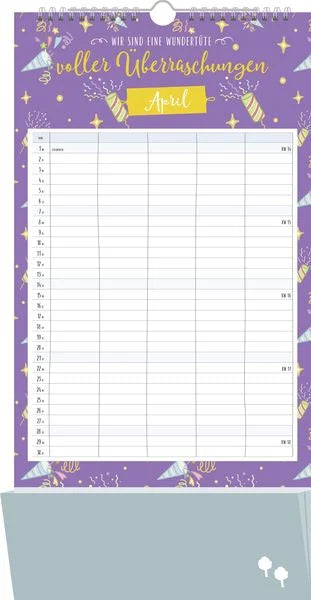 Happy Family | Kalender 2024 | mit Zetteltasche