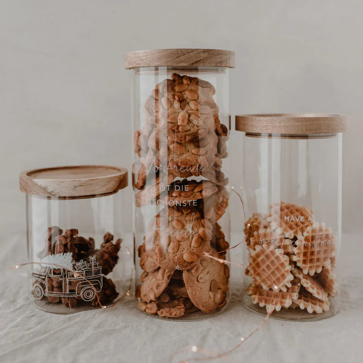 Weihnachtsauto | Vorratsglas 13cm | Eulenschnitt