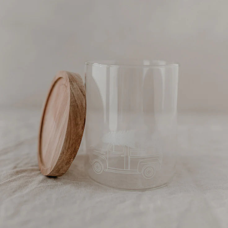 Weihnachtsauto | Vorratsglas 13cm | Eulenschnitt