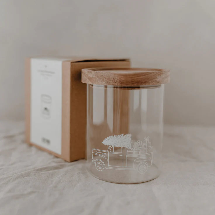 Weihnachtsauto | Vorratsglas 13cm | Eulenschnitt