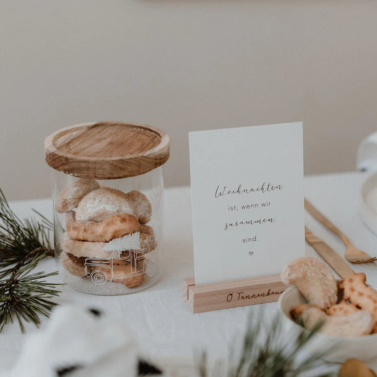 Weihnachtsauto | Vorratsglas 13cm | Eulenschnitt